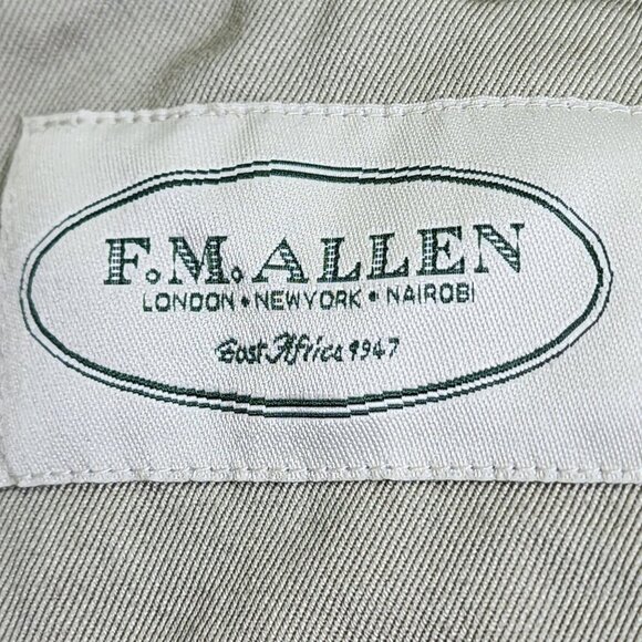 FM Allen Field Classic Safari Coat Jacket Canvas Twill Men's Medium - Picture 6 of 12